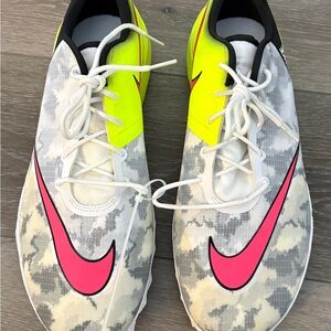 Nike FI Flex Golf Shoes Men's Size 11 US White Camo Volt Golf Cleats 849960-101